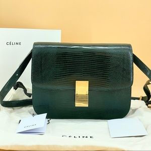 Brand new CELINE classic Lizard skin bag